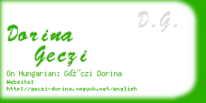 dorina geczi business card